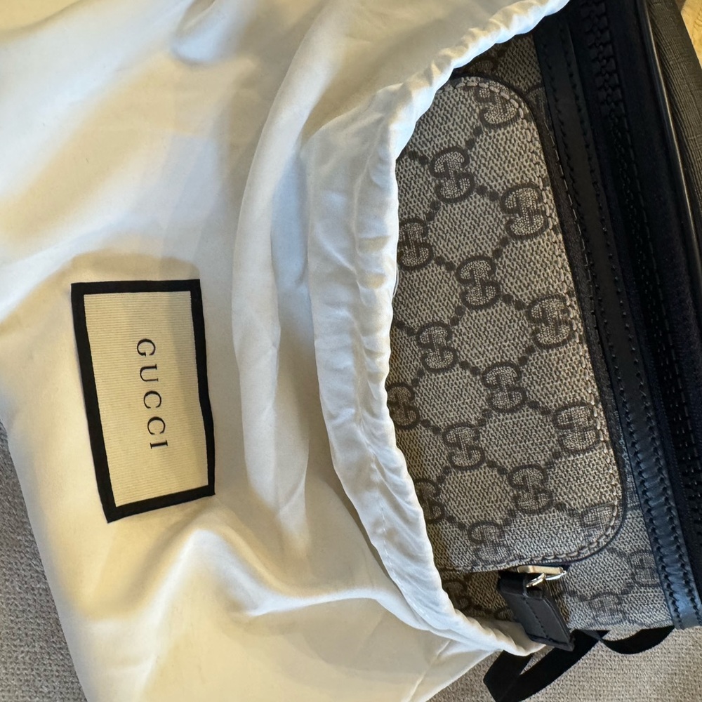 Gucci Gray Monogram Shoulder Bag